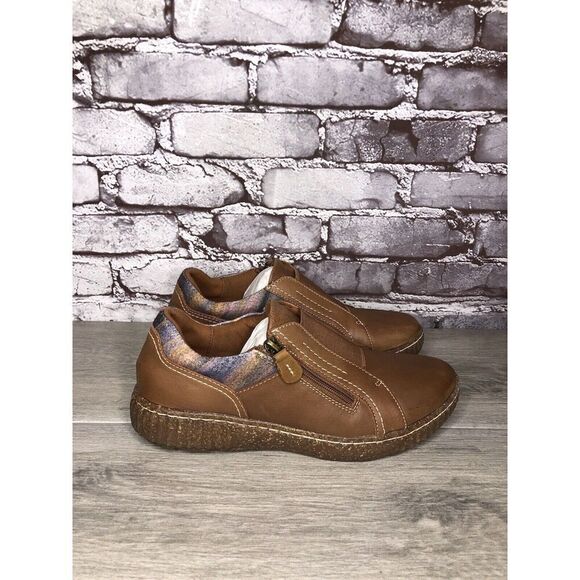 Clarks Collection Caroline Cove Brown Leather Zip Comfort Shoes Women 7.5M US/38 - Picture 16 of 16